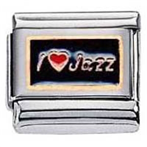 Afbeelding van Zoppini - 9mm - muziek symbolen - i love jazz